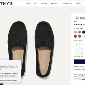 Rothy's The Driver -Women's Size 9.5